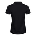 thumbnail image 2 of Tee Jays- Polo de manga corta Luxury elástico para mujer (Negro), 2 of 2