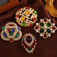 thumbnail image 2 of Vintage Women's Baroque Crystal Cross Brooch Vintage Palace Brooch -, 2 of 12