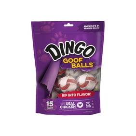 Dingo Goof Balls with Real Chicken Dog Chews, Small (15 Count)