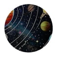 thumbnail image 4 of BCIIG Planets Space Art Round Table Cover Stain Resistant Washable 100% Polyester Great for Kitchen Dining Wedding Parties Indoor Outdoor Decor 54"-58, 4 of 8