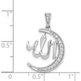 thumbnail image 4 of 14K White Gold Diamond Allah, Star And Crescent Pendant Made In India pm4082-016-wa, 4 of 5