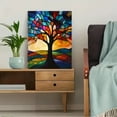 thumbnail image 5 of Colorful Stained Glass Tree Decorative Painting/Canvas Art， Suitable for Living Room， Bedroom， Office， Dining Room， Study， Hallway， Entryway， Kitchen， Bathroom， Gallery， and Studio Decor., 5 of 8