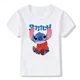 thumbnail image 3 of Camiseta de algodón con estampado de puntadas de verano para niños, nueva camiseta Kawaii de Disney para niños y niñas, ropa informal, camisetas de dibujos animados Harajuku para niños, camisetas para, 3 of 5