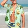 thumbnail image 5 of Picia Avocado Gentle Cotton Regular Fit Short Sleeve Casual Hawaiian Shirt for Men-Medium, 5 of 9