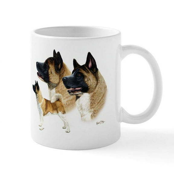 CafePress - Akita Mug - 11 oz Ceramic Mug - Novelty Coffee Tea Cup