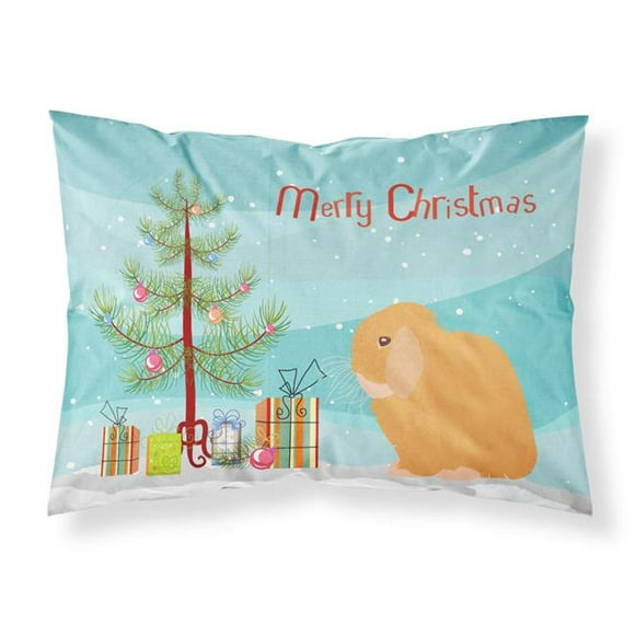 Carolines Treasures BB9335PILLOWCASE Holland Lop Rabbit Christmas Fabric Standard Pillowcase