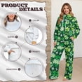 thumbnail image 6 of Xixirimido Green Shamrock Print Lounge Sets for Women Sweatsuits for Fall Winter 2 Piece Outfits Long Sleeve Sweatshirt Wide Leg Sweatpants Tracksuit Matching Set, Small, 6 of 7