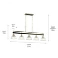 thumbnail image 4 of 52404PN Kichler Lighting Eastmont - 5 Light Linear Chandelier In Vintage Industrial Style-19 Inches Tall and 8 Inches Wide-Polished Nickel Finish, 4 of 5