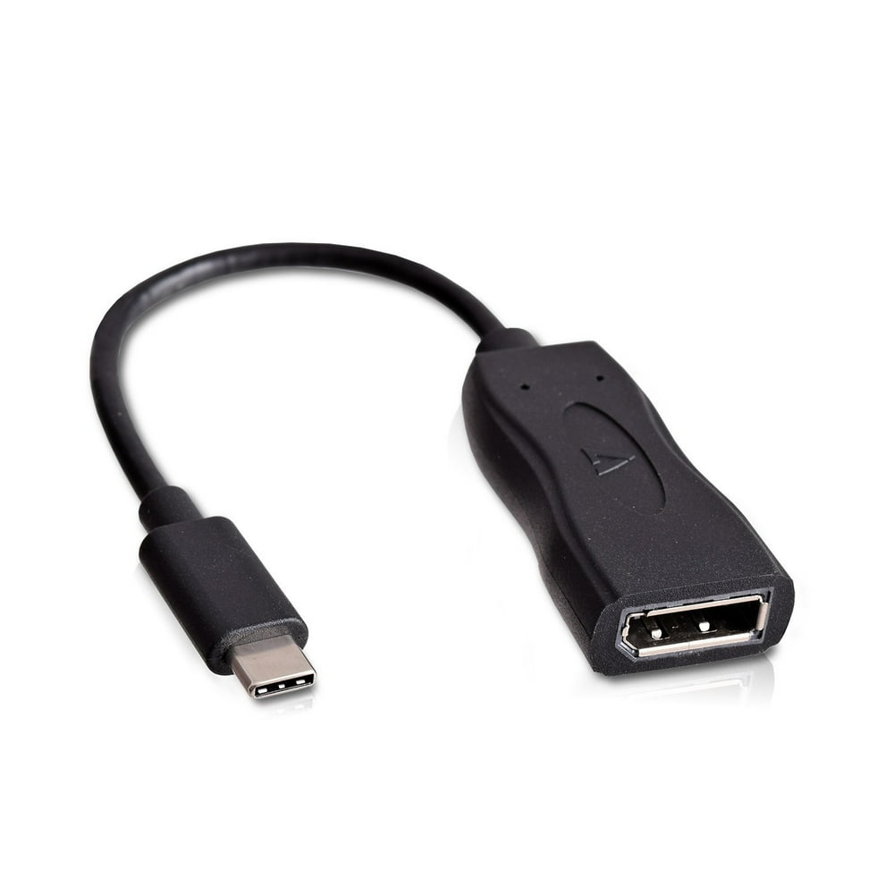 V7 USB Video Adapter USBC Male to DisplayPort Female, Black V7 USB Video Adapter USBC Male to DisplayPort Female, Black