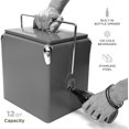 thumbnail image 5 of Creative Outdoor Retro Cooler 12-Qt Outdoor Vintage Cooler Ice Chest for Drinks, White, 5 of 9