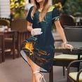 thumbnail image 3 of Balery Moonlit Skeleton Campfire Vestidos sueltos de manga corta para mujer, vestidos de verano 2025, vestidos casuales de corte A con vuelo., 3 of 6