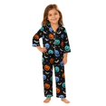thumbnail image 2 of WAYUTE Girls Halloween Pajama Set Long Sleeve Shirts and Long Pants Cute Pumpkin Print Soft Cozy Kids 2 Piece Sleepwear Casual Daily Wear, 2 of 4