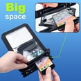 thumbnail image 3 of MSHUN Waterproof Phone Pouch, Floating Phone Pouch, Double Space Waterproof Phone Case for iPhone 14/13/12/11 Pro Max/Pro/8 Plus, Galaxy S22/S21/S20/S10/Note 20/10/9 - Detachable Lanyard - Blue, 3 of 7