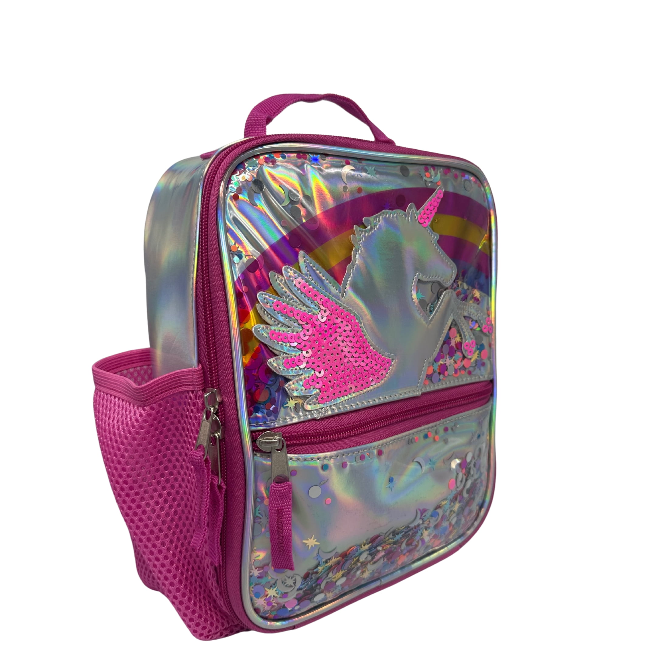 Moon Stars and Unicorn 10 Inch Girls Reusable Lunch Kit Multi Color