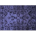 thumbnail image 1 of Ahgly Company Machine Washable Indoor Rectangle Abstract Blue Modern Area Rugs, 2' x 5', 1 of 4