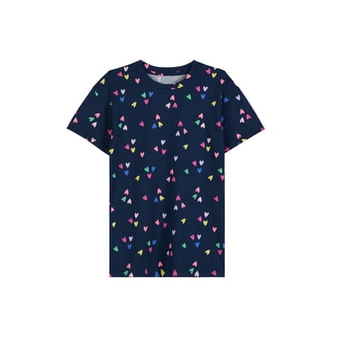 Wonder Nation Girls Short Sleeve Sleep Gown, One-Piece, Sizes 4-18