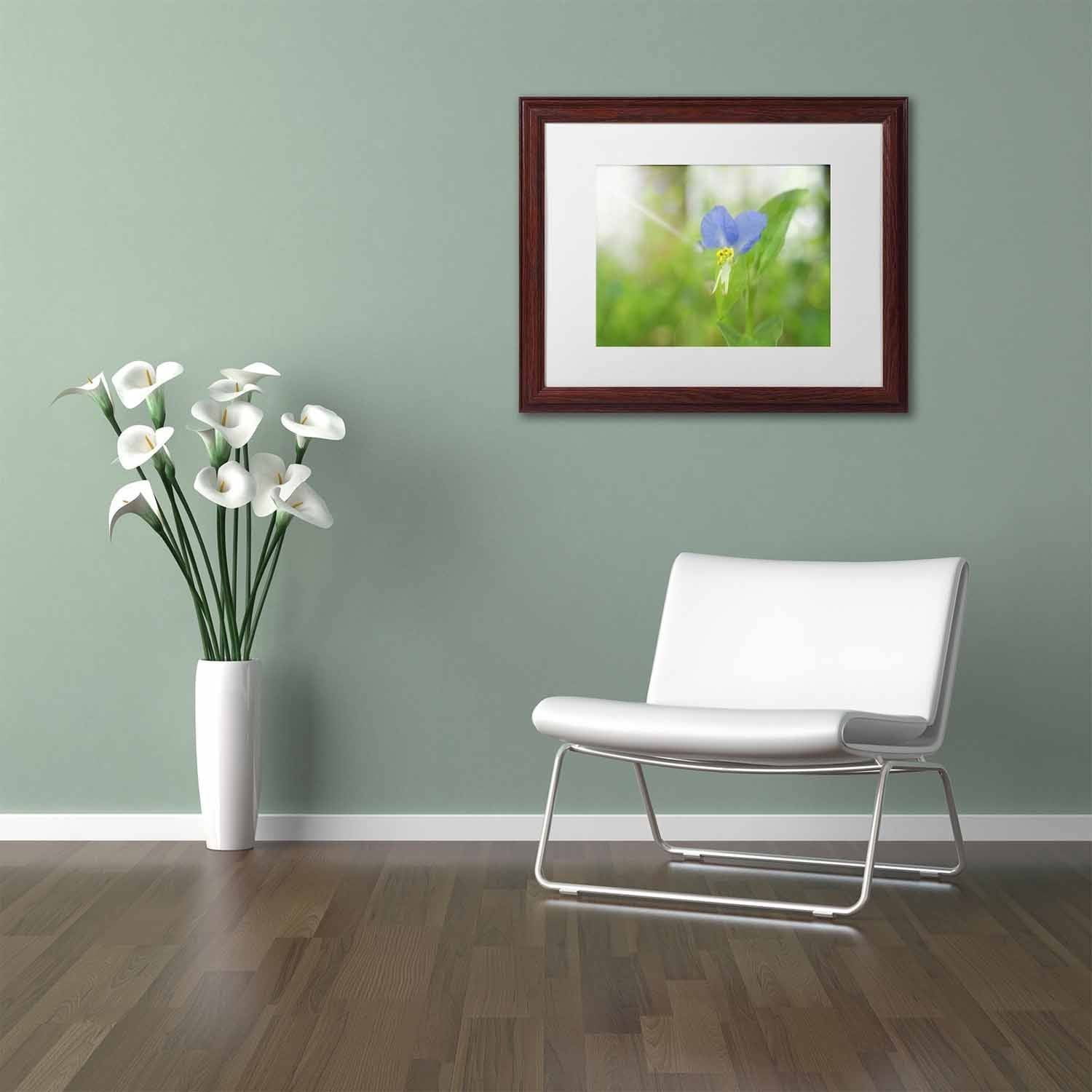 Trademark Fine Art 'Asiatic Dayflower' Canvas Art by PIPA Fine Art, White Matte, Wood Frame