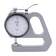 thumbnail image 2 of Instrumento de Medición de Espesor 0-10MM Micrómetro Plano Dial de material cuero de Precisión, 2 of 9