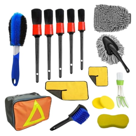 

Viugreum 22 pcs Car Cleaning Kit with 5 Detailing Brushes Car Wash Kit Cleaning Supplies for Cleaning Wheels Dashboard Leather Air Vents