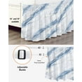 thumbnail image 3 of Blue White Bed Skirt Marble Abstract Art Stone Crack Texture Bed Skirts King Size 18 Inch Drop, Wrap Around Dust Ruffle&nbsp;Bedskirt with Adjustable Elastic Belt for Queen Size Beds, 3 of 7