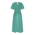 thumbnail image 4 of Fankiway Robe Longue Décontractée à Manches Courtes et Col Rond Imprimé pour Femmes, Grande Taille, Printemps, 8037, 4 of 6
