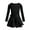 Black, variant on Girls Ballerina Ballet Dance Tutu Dress Long sleeves with Separate Wrap Skirt Black XS