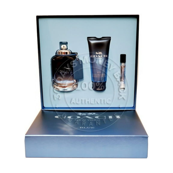 Coach New York Blue Eau De Toilette 3 Pcs Gift Set For Men