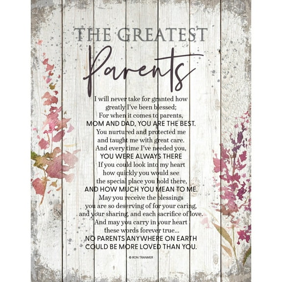 Dexsa Greatest Parents Wood Plaque 11.75 in x15 in