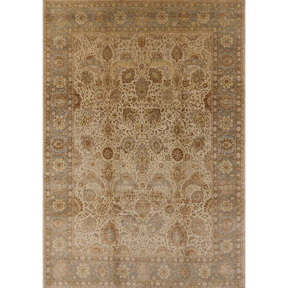Ahgly Company Indoor Rectangle Mid-Century Modern Light Brown Oriental Area Rugs, 5' x 8'