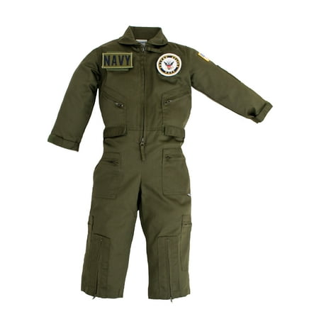 Kids United States Navy Replica Flight Suit Sage Green Small (6-8)