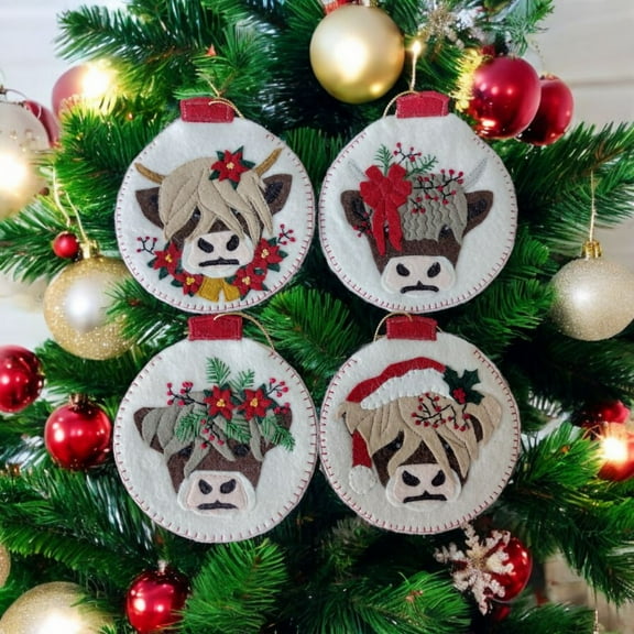 Christmas Cows Ornament Kit | Cute Christmas Crafts | DIY Christmas Ornaments for Tree | DIY Christmas Ornaments