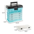 thumbnail image 2 of Stalwart Small Parts Organizer for Hardware, Tackle, or Crafts, Light Blue, 2 of 7