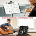 thumbnail image 4 of 5 Core Music Stand Adjustable Desktop Book Stands Portable Sheet Holder All Metal Foldable Bookstand, 4 of 9