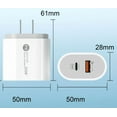 thumbnail image 3 of Carga Rápida 3,0 PD 36W Puertos USB Adaptador de Pared Tipo C Teléfono Móvil Pared Rápida Charger Viaje, 3 of 6