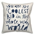 thumbnail image 2 of Creative Products Coolest Kid Blue Text 16 x 16 Spun Poly Pillow, 2 of 3