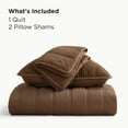 thumbnail image 2 of Luxury Velvet Quilt King Size - Lightweight Velvet Brown Fluffy Comforter Set, Oversized Corduroy Bedspread Coverlet Winter Bedding Set, Pet-Friendly, Tear-Resistant, Ultra-Soft, 106"x96", 2 of 7