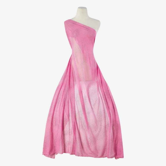 Zelouf Glitter Power Mesh , Sewing, DIY, Crafts Fabric by the Yard, Orchid Rose, 3 Yard