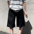 thumbnail image 3 of MYG Mens Casual Straight Shorts Korean Oversized Solid Drawstring Baggy Sweatpants, 3 of 9