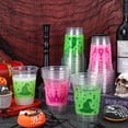 thumbnail image 4 of JJEAN-50 Pcs 12 Oz Pink and Green Disposable Cups Halloween Pink Green Witches Plastic Party Cup Clear Glasses for Coffee Juice Drink Party Supplies, 4 of 4