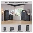 thumbnail image 6 of Modern Tilt-Out Trash Can Cabinet, 10 Gallon Fluted Laundry Hamper Cabinet with Drawers, Wooden Garbage Can Cabinets with Storage Basket, Free Standing for Kitchen and Living Room, Grey, 6 of 6