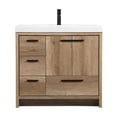 thumbnail image 3 of 36 inch single bathroom vanity in natural oak, 3 of 8