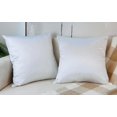thumbnail image 2 of Aiking Home Collection 26x26 Inches Faux Silk Square European Shams, Zipper Closure, White (Set of 2), 2 of 7