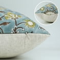 thumbnail image 2 of Fabdivine Timeless Block Print Designs , 18"X18", Viscose Linen Pillow Covers for Modern Living, Naayab, 2 of 8