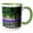 Green/White, variant on 3drose, Washington, Sequim, Lavender Field in Full Boom with Trees, 11oz Two-tone Red Mug