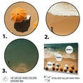 thumbnail image 3 of Designart "Umbrella Aerial Beach View IV" Nautical & Beach Floater Framed Wall Art Living Room, 3 of 7