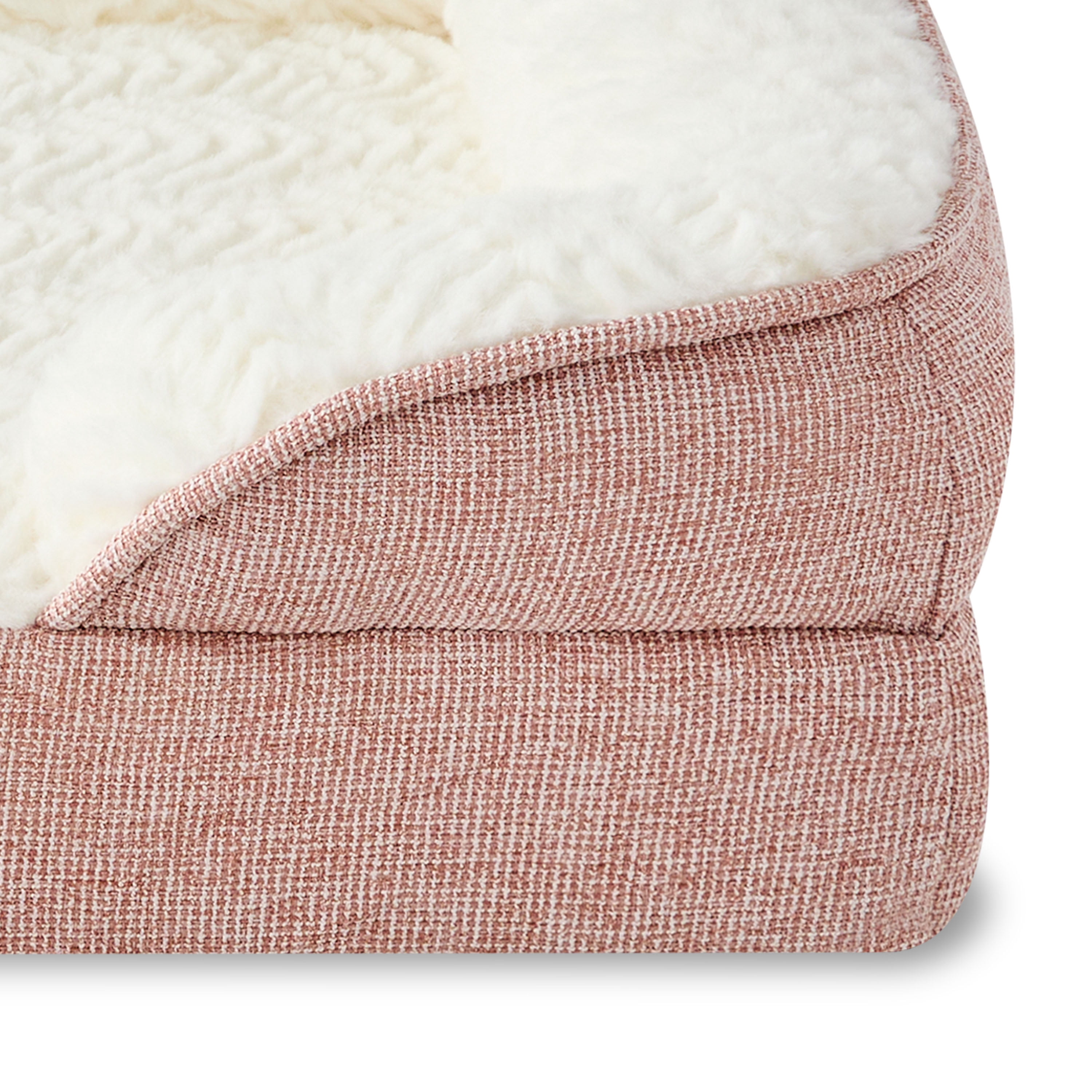 Vibrant Life Extra Small Orthopedic Bolster Dog Bed, Pink, 15" x 20"