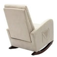 thumbnail image 4 of Accent Rocking Chair with Side Pockets, Single Sofa Reclining Chair for Nursery, Living Room, Bedroom, Creamy White, 4 of 9