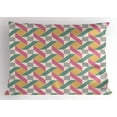 thumbnail image 1 of Vintage Pillow Sham, Pastel Colored Geometric Mosaic Tiles Composition Repeating Angled Rhombus Shapes, Decorative Standard Queen Size Printed Pillowcase, 30 X 20 Inches, Multicolor, by Ambesonne, 1 of 2
