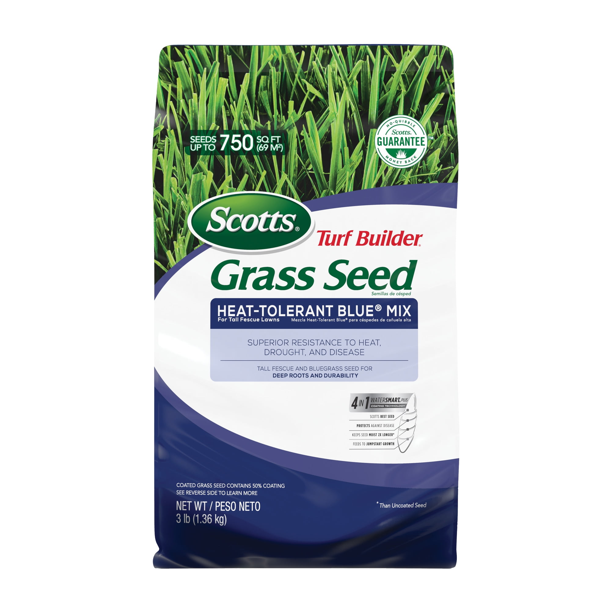 Scotts Turf Builder Grass Seed Heat-Tolerant Blue Mix For Tall Fescue Lawns, up to 750 sq. ft