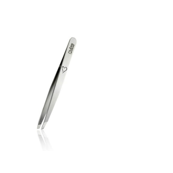 Rubis Switzerland Swiss Tweezers Stainless Steel with a Heart Slanted Tip 3-3/4" #18805